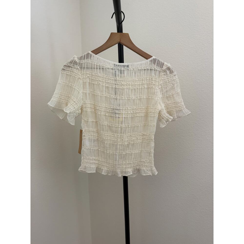 New Kourt Nyssa cream blouse size XS $122 - Picture 7 of 7